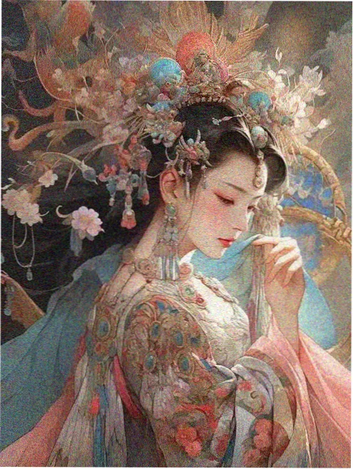 ai动画电影像素神明海报